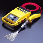 DC15 便攜式針孔電火花檢測(cè)儀 電壓范圍:0～15Kv ;分辨率:100V; 顯示:LCD3位半數(shù)字顯示;故障報(bào)警:音頻和視頻報(bào)警.