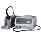 ·手柄特別輕巧，長(zhǎng)時(shí)間使用不會(huì)感到太疲勞。

·發(fā)熱體采用進(jìn)口耐溫材料，通過先進(jìn)工藝制成，壽命長(zhǎng)、更換發(fā)熱體成本低。

·發(fā)熱體使用低壓直流供電，保證了防靜電、無(wú)漏電、無(wú)干擾。

·分體式設(shè)計(jì)，容易擺放。

·200℃~480℃溫度設(shè)定，液晶顯示，顯示器能夠顯示標(biāo)稱值和實(shí)際溫度，三個(gè)可編程鍵可以隨意地選擇溫度數(shù)值。

·焊咀（烙鐵頭）與國(guó)際品牌匹配，并根據(jù)用戶不同工作條件，可選配各焊咀。

·焊臺(tái)采用導(dǎo)電性制成，做到真正的防靜電。

